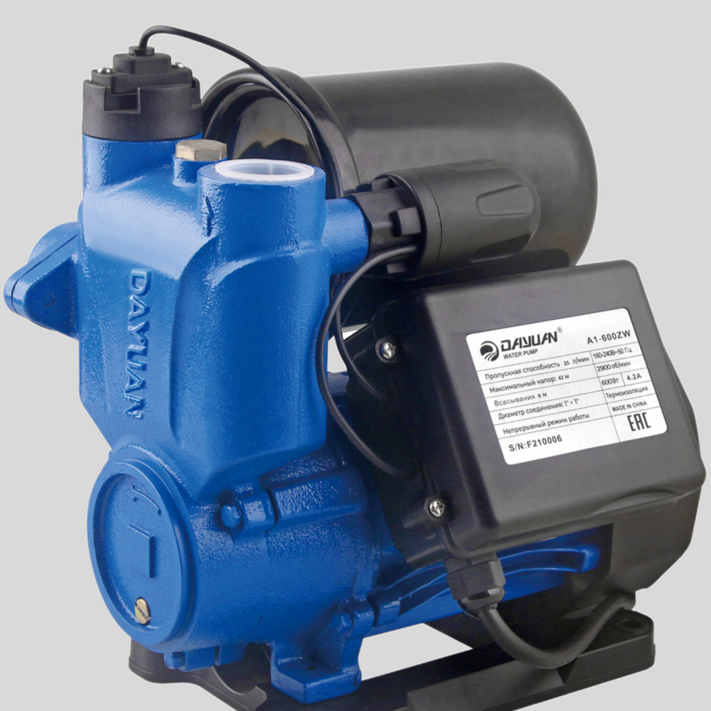 DAYUAN A1-ZW Self-priming Vortex Pump from 0.2-1.1Kw/ Max. flow 6m³/h, Max. head 55m, Price from