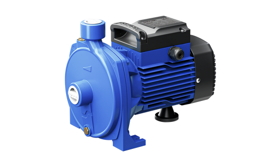 Robust cast iron pump with brass/SS impeller for water supply, irrigation & HVAC. Thermal-protected IPX4 motor, max 60°C liquid temp